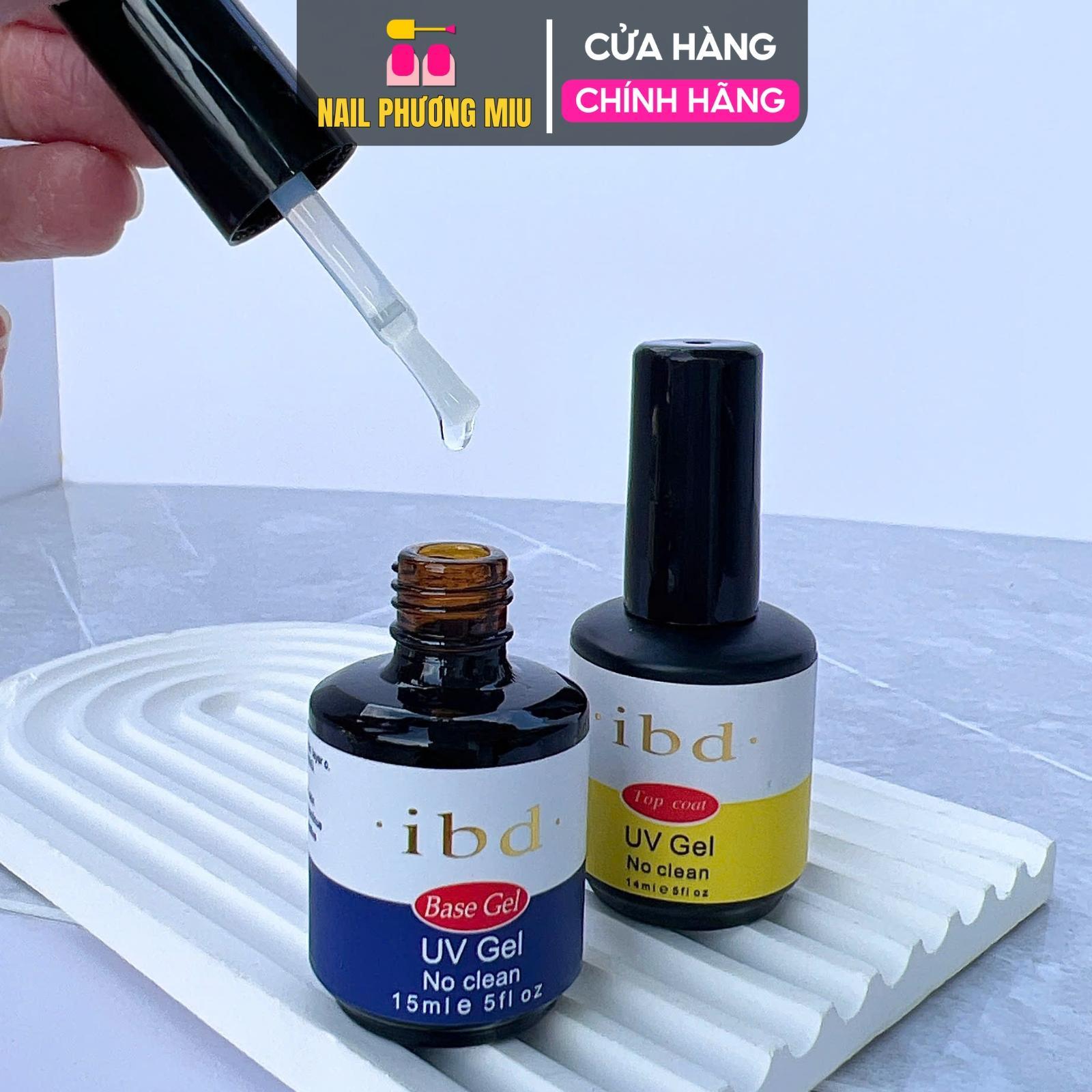 Base IBD Cao Cấp Uv Gel No Clean 15ml Siêu Liên Kết Gel Đắp Móng, Sơn Gel Trong Suốt, Sánh Vừa Phải, Bền Màu Bóng Làm Nail Nữ Women