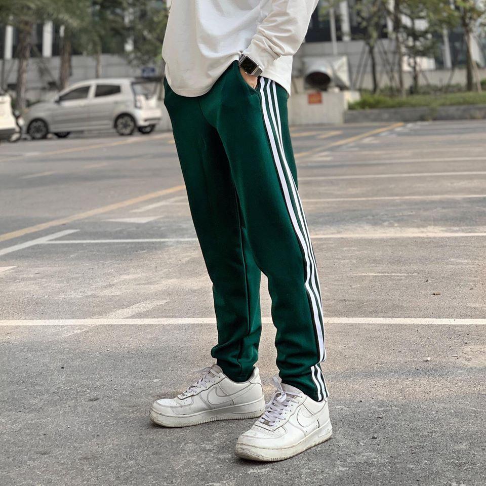 Quần Thể Thao Thể Dục 3 Sọc Unisex Nam Nữ Đủ Màu Quần Jogger Học Sinh