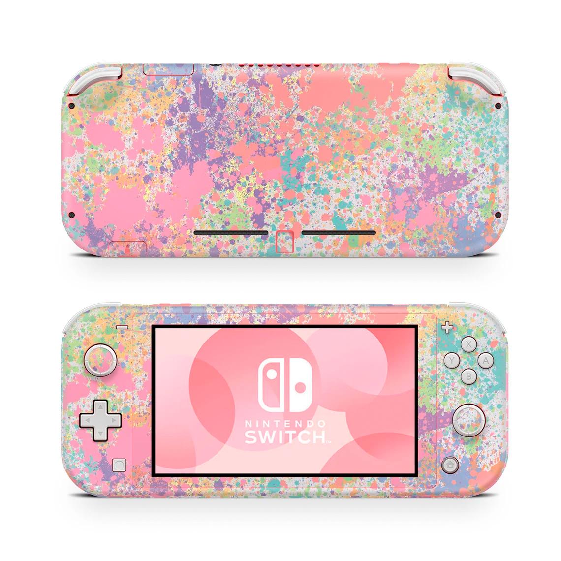 Skin decal dán Nintendo Switch Lite mẫu màu nước (dễ dán, đã cắt sẵn)