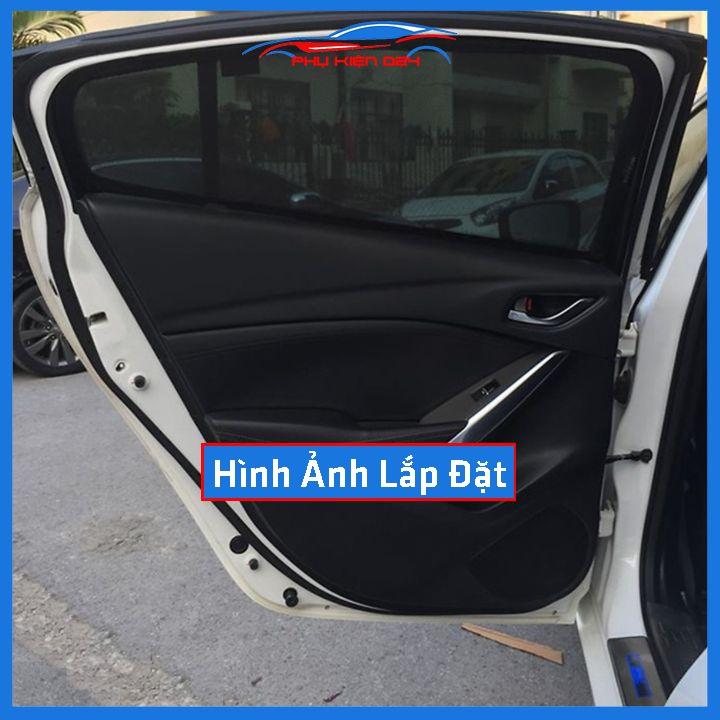 Bộ 4 rèm chắn nắng nam châm Mazda 6 2017-2018-2019 khung cố định chống tia UV