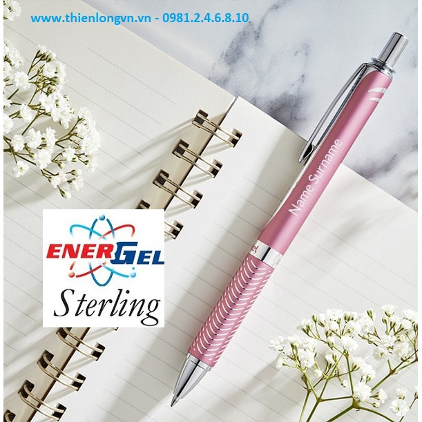 Bút ký cao cấp Pentel BL407B; mực xanh thân bút hồng