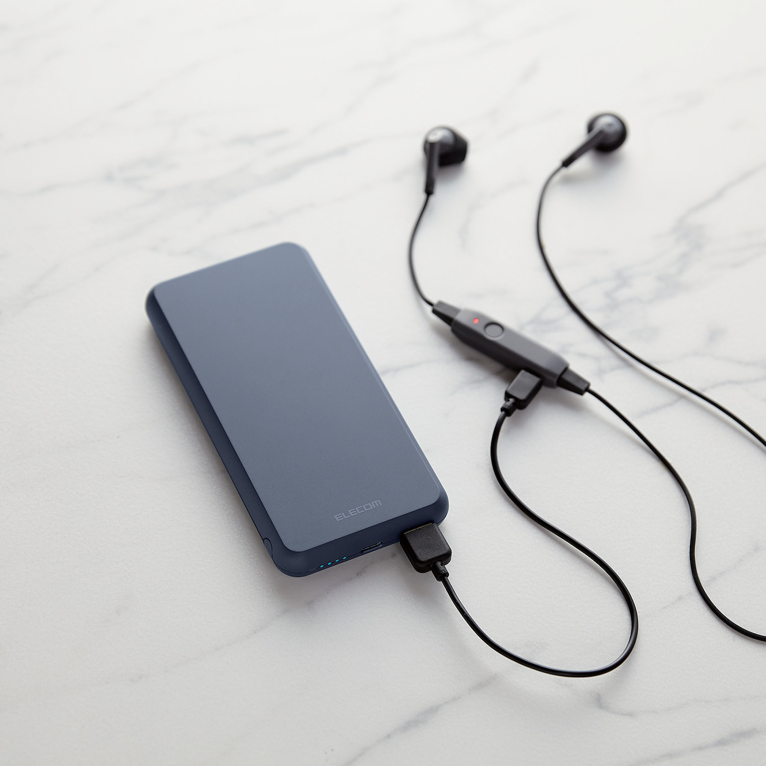 Pin sạc dự phòng 2 cổng USB A & TypeC 15W 10.000mAh sạc nhanh 3A Elecom DE-C38-10000 - Hàng chính hãng