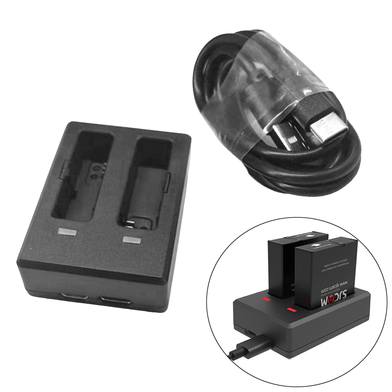 Dual-Slot Battery Charger Travel Charger for  SJ8 Air/Pro/Plus Cameras