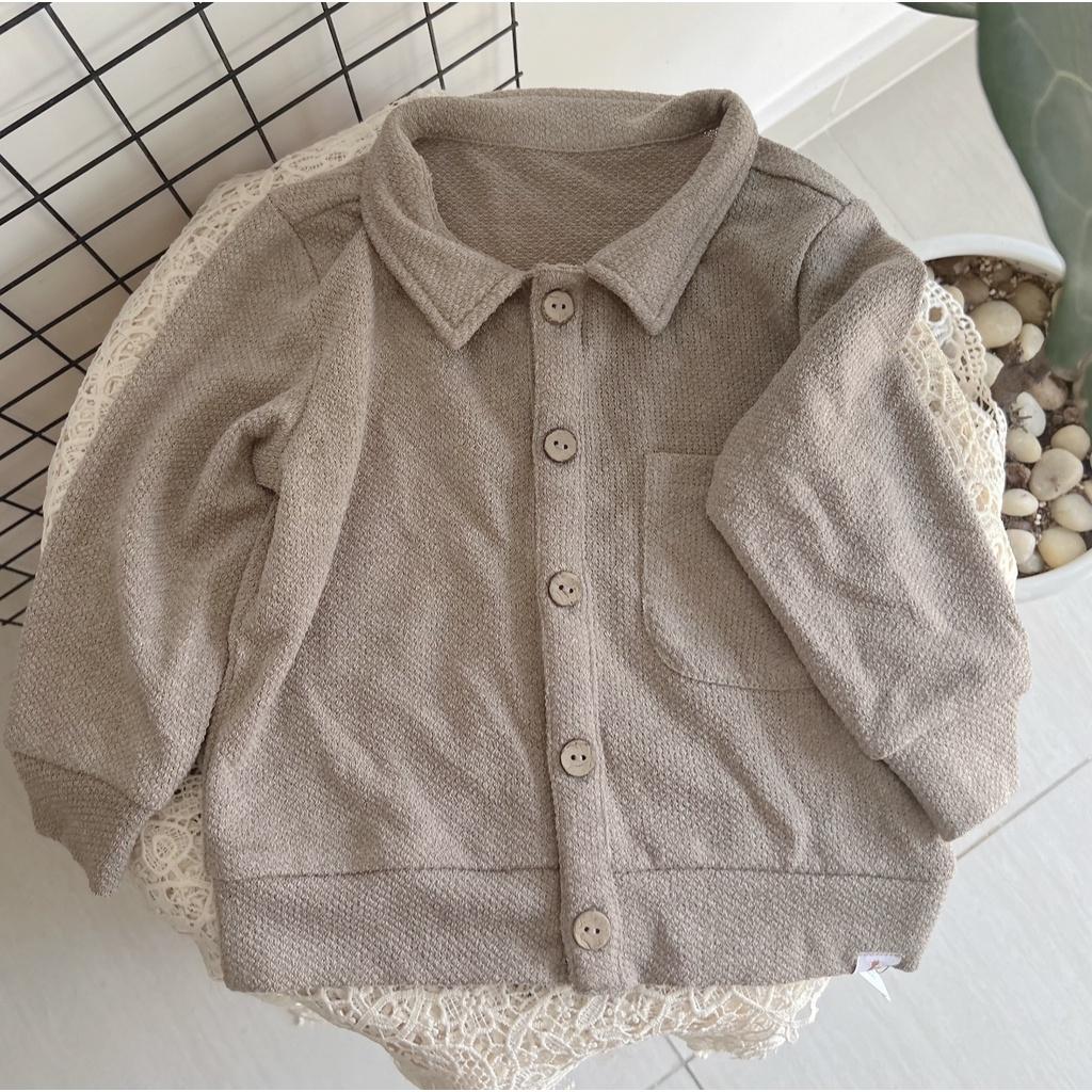 Áo khoác cardigan cho bé trai bé gái cổ đức Botarisa đồ dài tay thiết kế mở cúc chất len xốp hàn quốc cao cấp