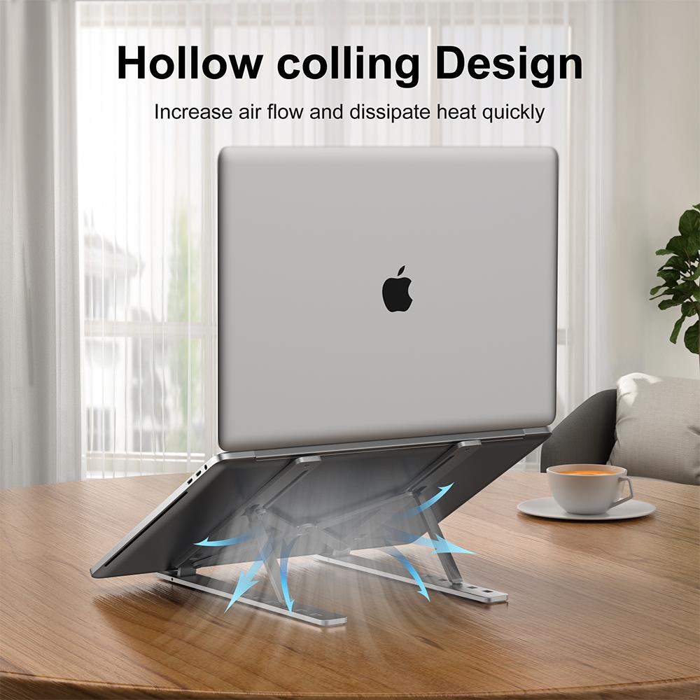 Giá Đỡ Laptop Đứng Hỗ Trợ Nhôm Xách Tay Di Động Cơ Sở Giá Đỡ Macbook Đứng Cho Lập Có Thể Điều Chỉnh Hàng Đầu Phụ Kiện Máy Tính PC