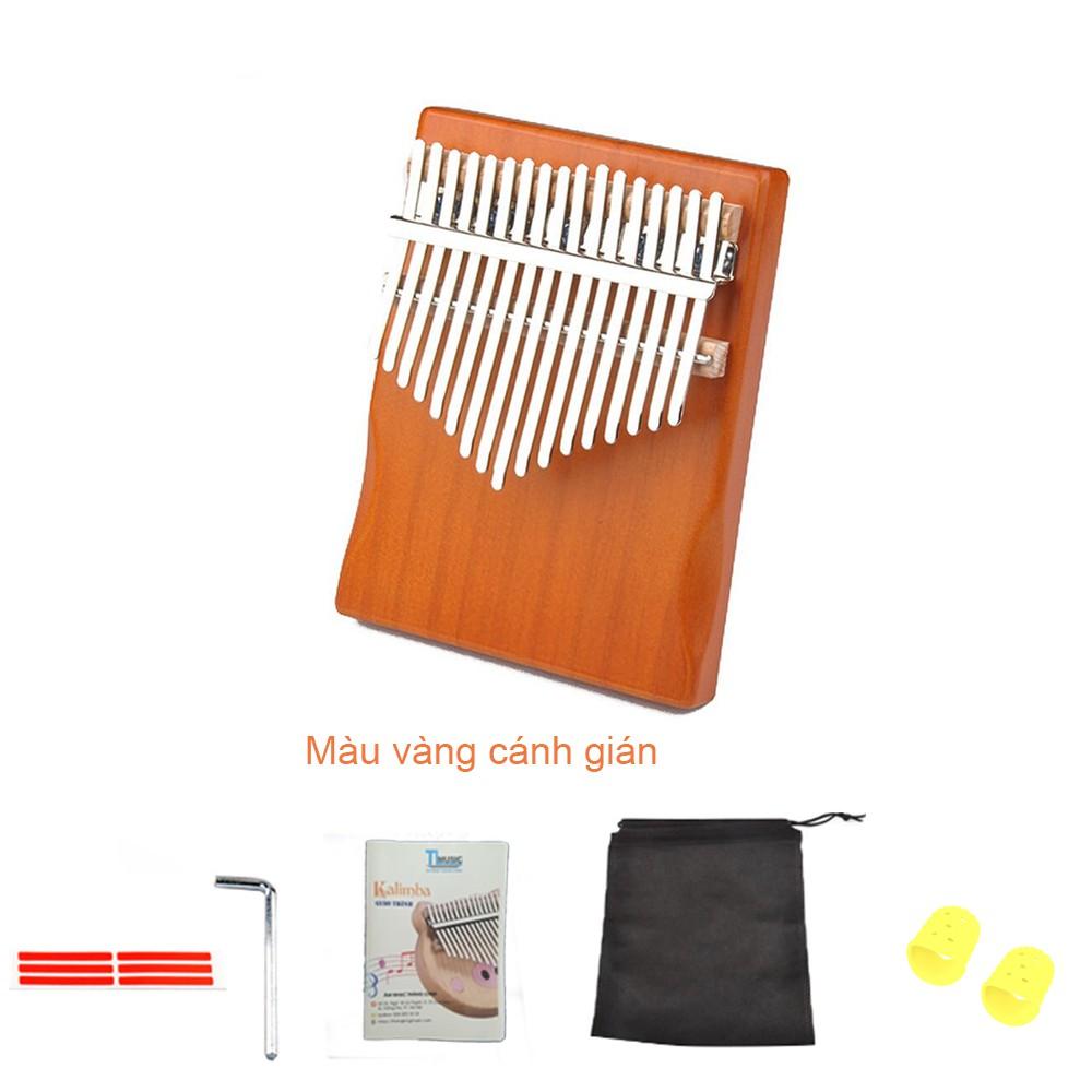 KA04 Đàn Kalimba 17 Phím - Đàn Kalimba Thumbs Piano Sử Dụng Ngón Tay TẶNG KÈM Búa Chỉnh Âm, Giấy Dán Nốt, Túi đựng