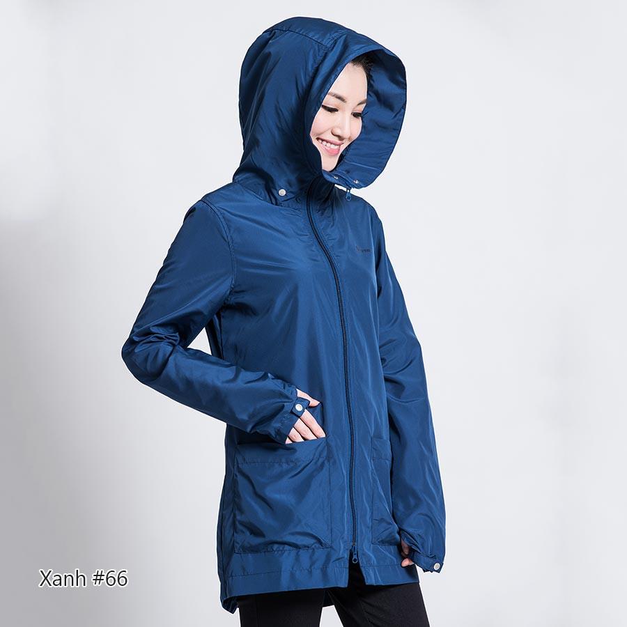 Áo khoác chống nắng nữ dáng dài UPF50+ vải tính năng chống thấm UV100 AA41181
