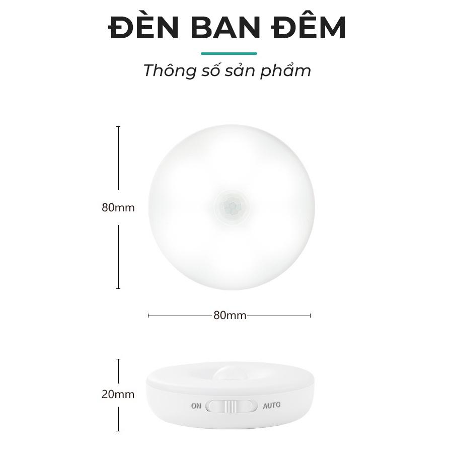 Đèn led cảm ứng chuyển động, tự bật tắt thông minh không dây, dán phòng ngủ, tủ quần áo, cầu thang tiện lợi