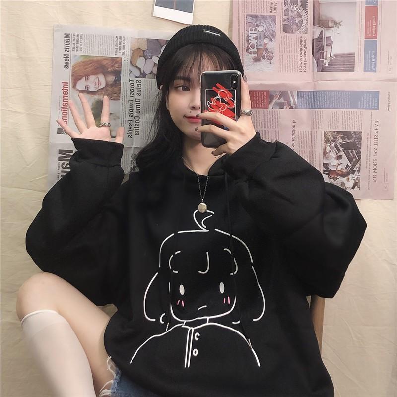 Áo khoác hoodie FREESHIP áo khoác nỉ nữ in hình cô gái cực xinh