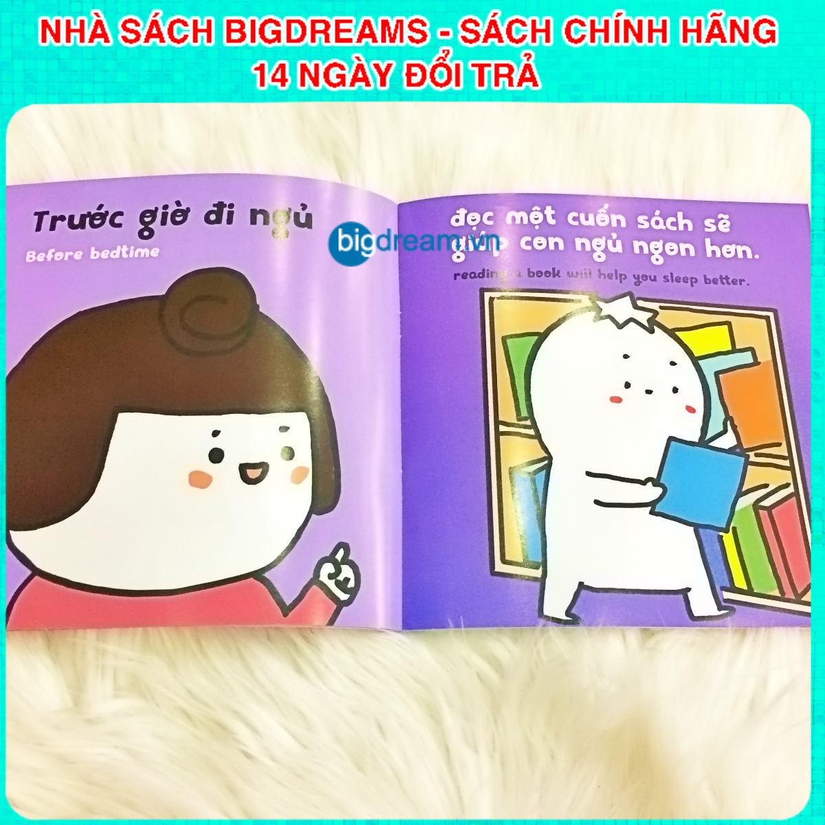 BẢN MỚI SONG NGỮ Miu Bé Nhỏ Đừng Thức Khuya Nhé! Phần 1 Ehon Kĩ Năng Sống Cho Bé 1-6 Tuổi Miu miu tự lập hiểu chuyện