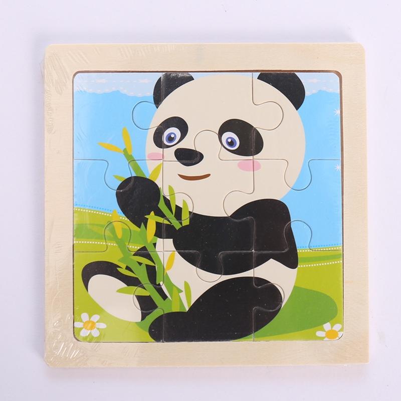 Đồ chơi gỗ thông minh 9 mảnh viền gỗ combo 15 ảnh bộ tranh ghép hình trò chơi thông minh cho bé từ 1 đến 2 tuổi