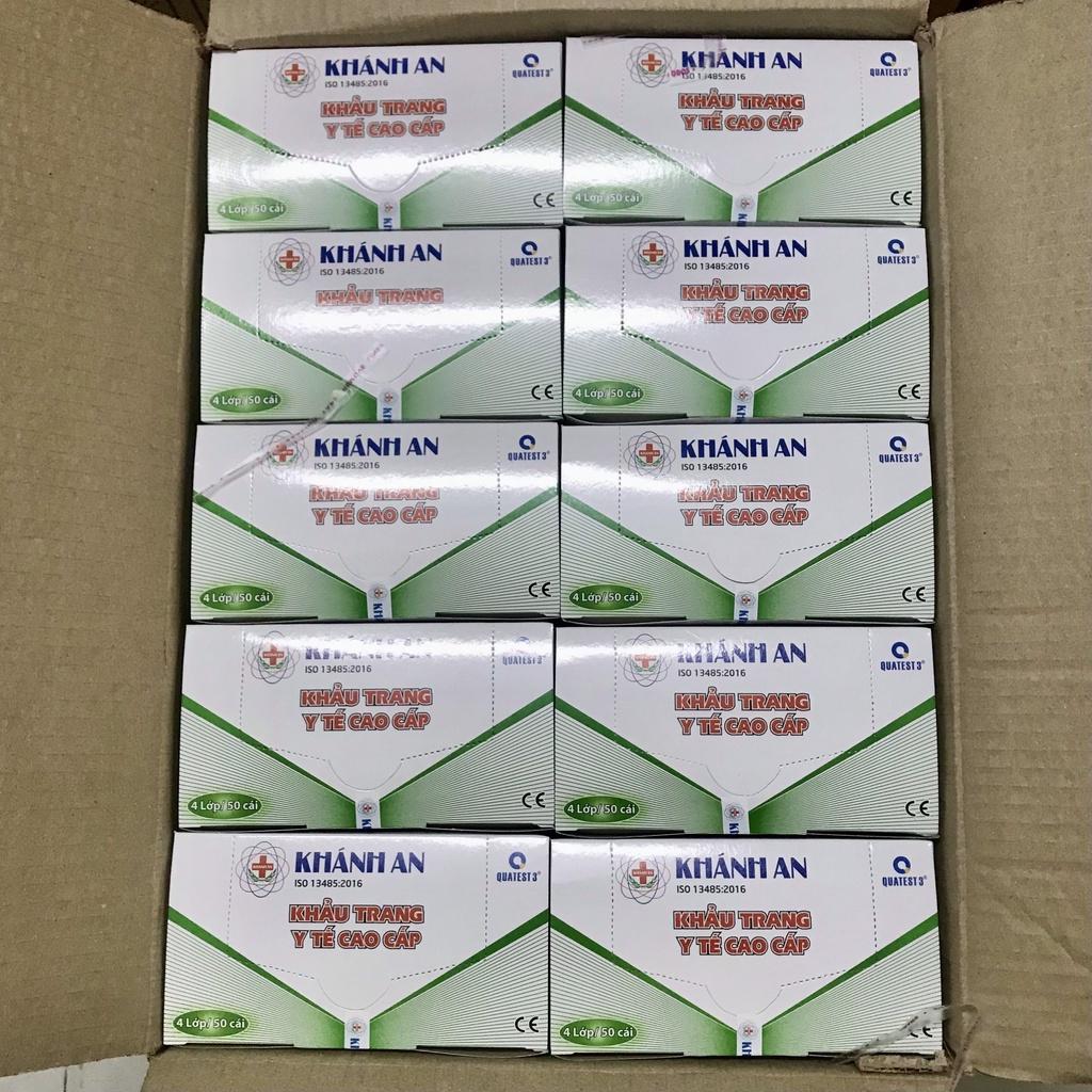 Combo 10 hộp khẩu trang y tế 4 lớp kháng khuẩn cao cấp ngăn bụi chính hãng Khánh An_x10KAKTL2O