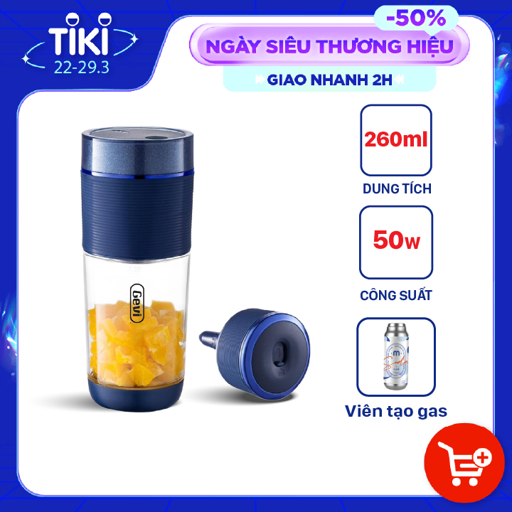 Máy Xay Sinh Tố Cầm Tay GEVI (50W - 260ML) - Hàng Chính Hãng