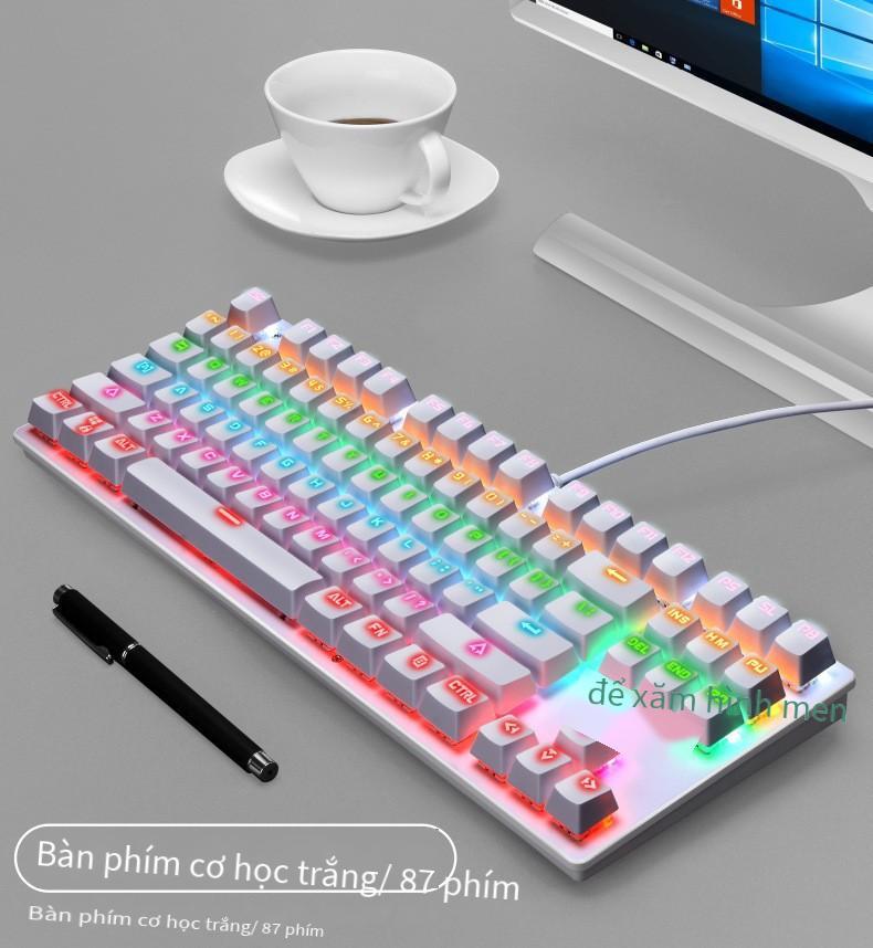Phong Cách Mới Nhất Nguồn Thực Bàn Phím Cơ Punk 87 Phím Xanh Trục Trò Chơi Thể Thao Điện Tử Văn Phòng Máy Tính Xách Tay Bàn Phím Cơ