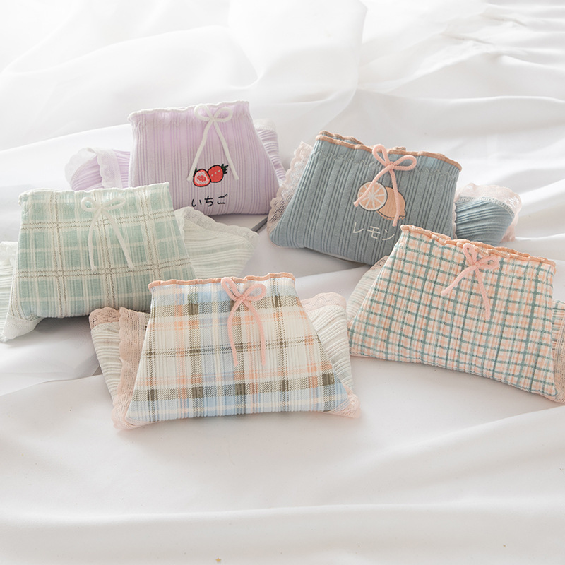 Set 5 Quần lót cotton mềm mại kháng khuẩn in hình dễ thương cho nữ QLN39