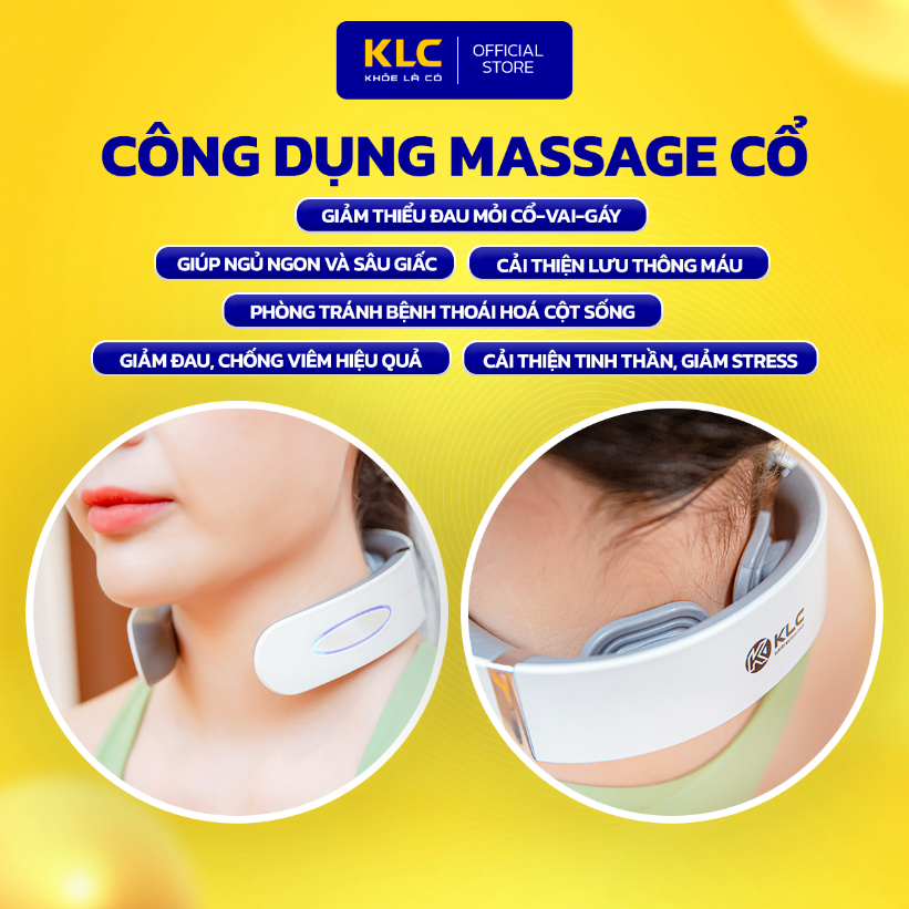 Máy massage cổ KLC K688, Chăm sóc điều trị chấn thương, giảm căng thẳng mãn tính, xua tan đau mỏi hiệu quả