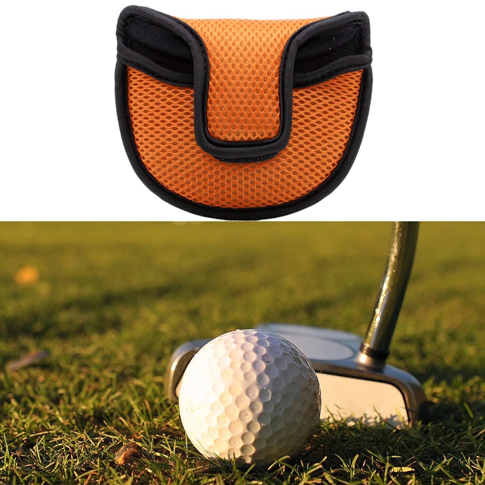 2pcs Nylon Mesh Golf Putter Mallet Head Cover Headcover Club Protector
