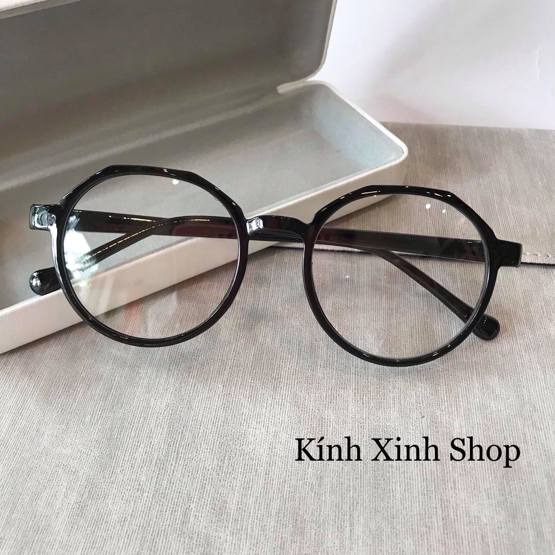 Kính Mắt Tròn Chống Ánh Sáng Xanh Nhựa Dẻo Nhẹ