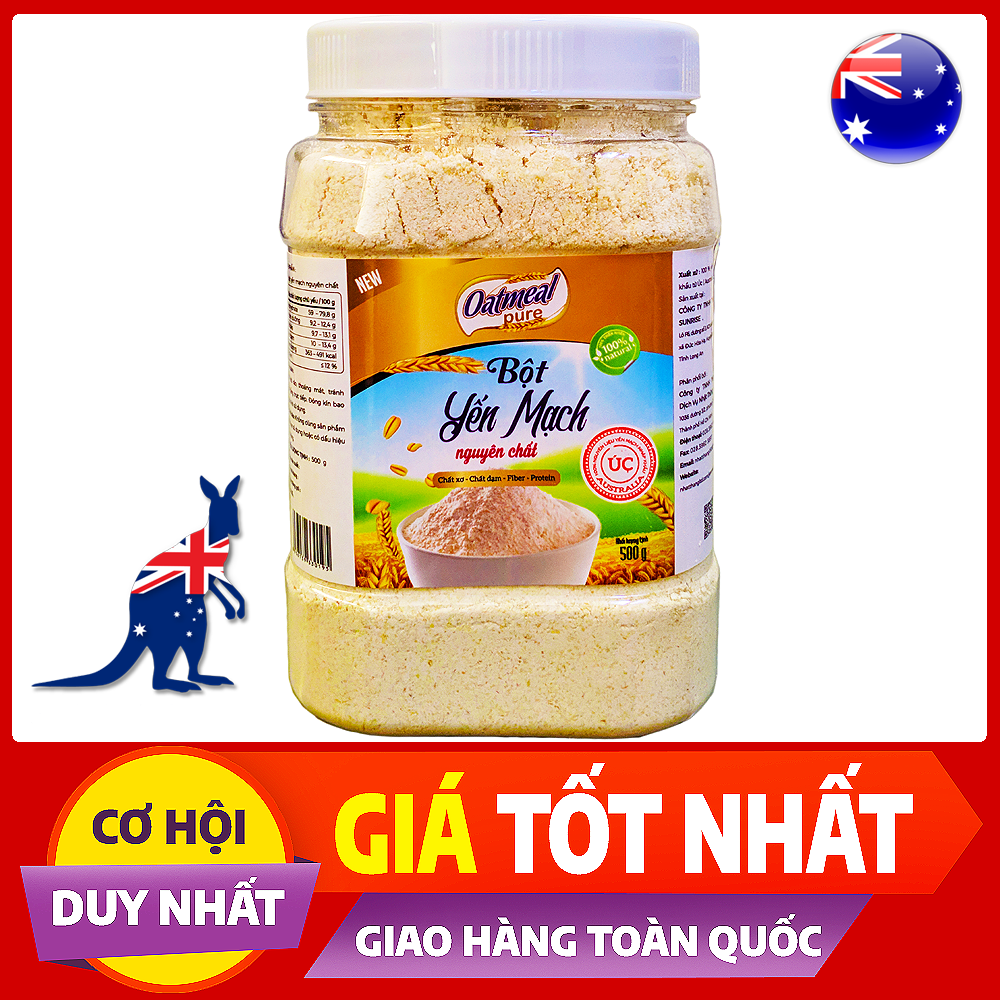 Bột yến mạch úc nguyên chất Oatmeal Pure hũ 500g
