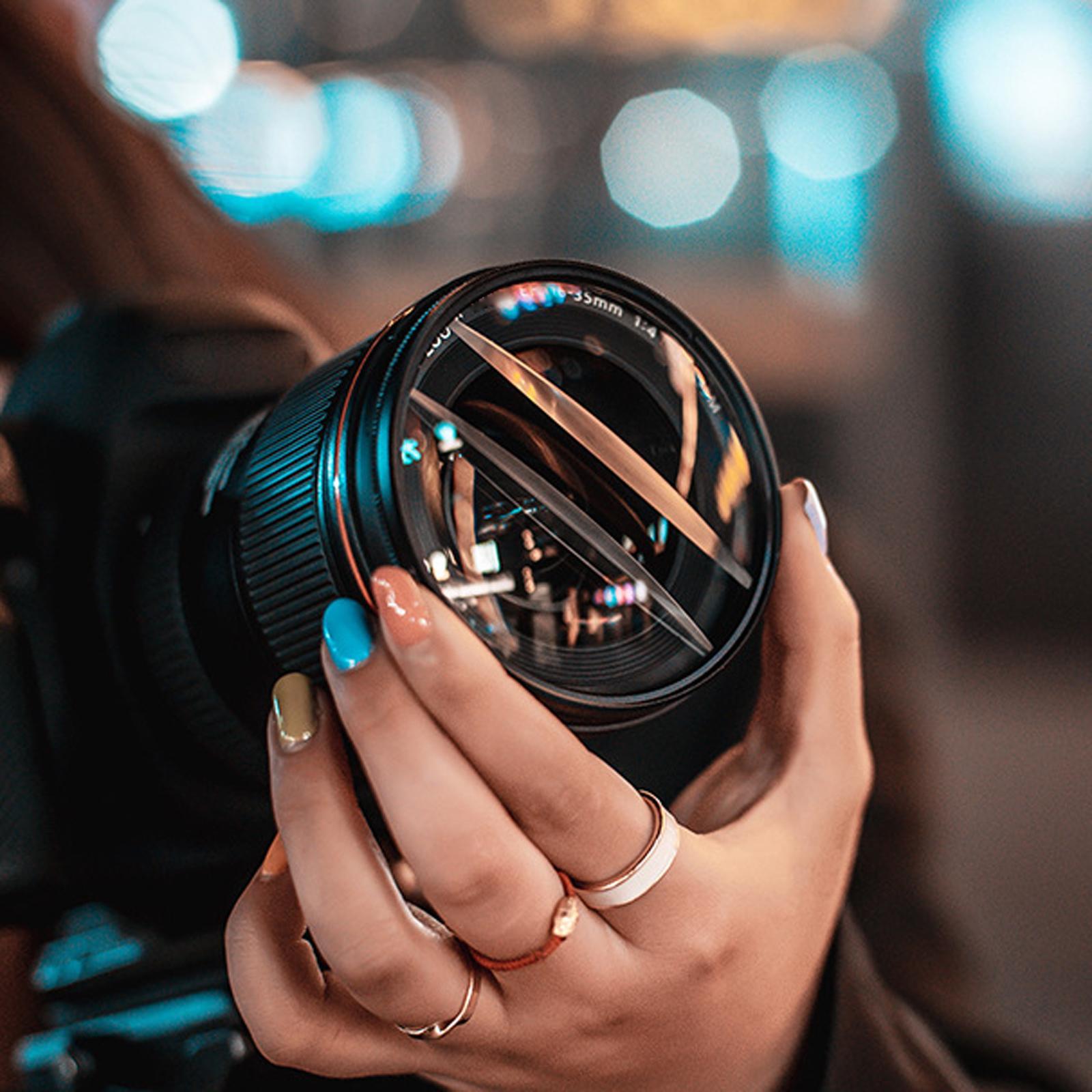 1Pc Streak Filter Optical Glass for DSLR Video 82mm Blue Streak