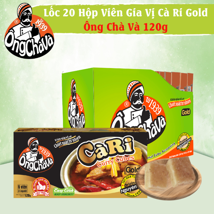 Hộp 20 Viên Gia Vị Cà Ri Ông Chà Và Gold 120g