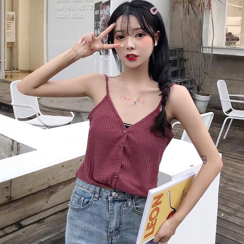 Áo Len Cổ Chữ V Màu Trơn Thời Trang