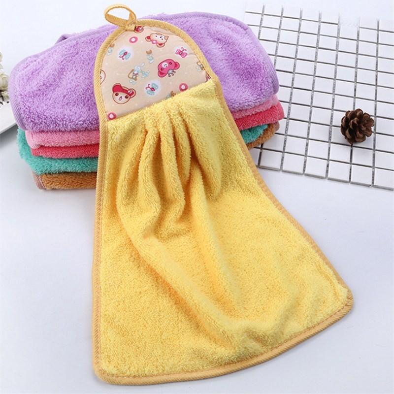 Khăn Lau Bếp - Khăn Lau Tay Nhà Bếp Thấm Hút Nước Cực Tốt Có Móc Treo Nhiều Màu Sắc