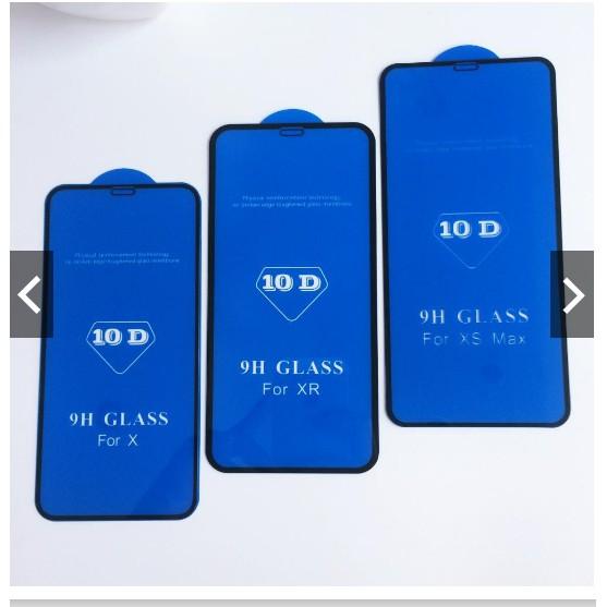 Kính Cường Lực 10D Full Màn Tràn Viền Cho 6/6s/6lus/6splus/7/7plus/8/8plus/X/SX/XR/XSMAX