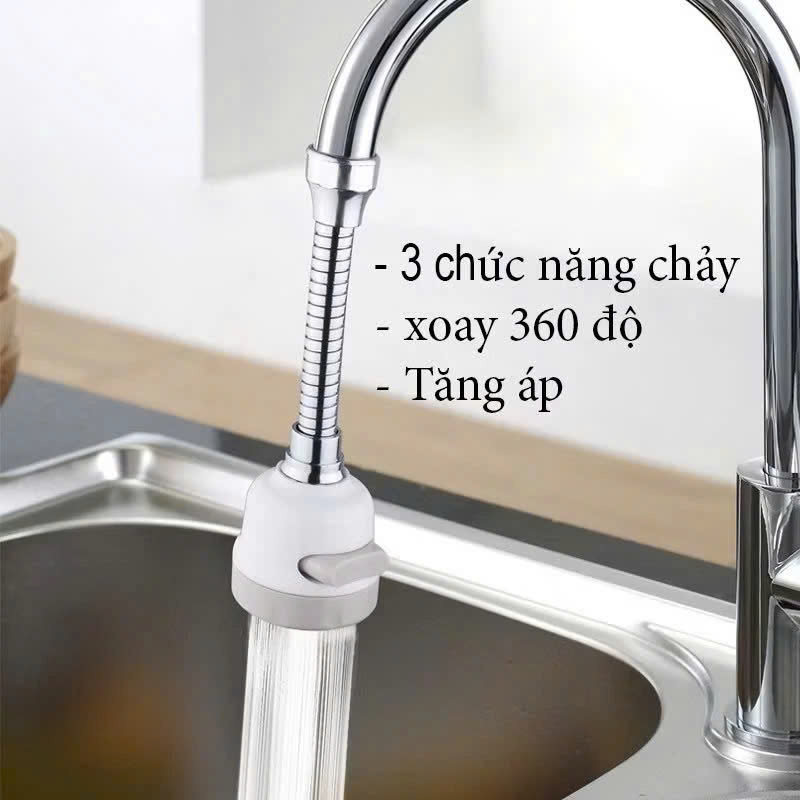 Bộ đầu nối vòi rửa chén tăng áp 3 chế độ