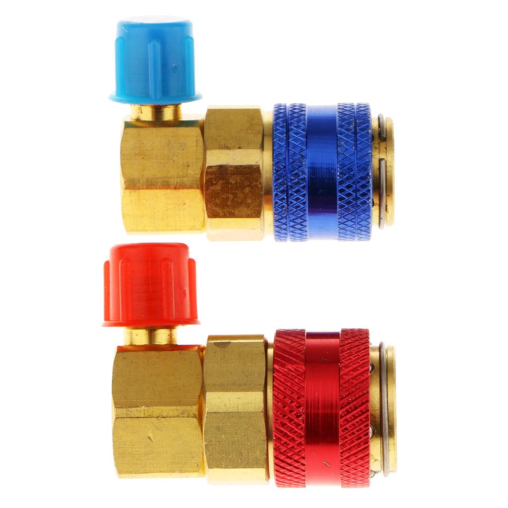 Cặp HVAC 1/4 R134a Hi Không Khí Thấp Điều Kiện Đầu Nối Nhanh Adaptors Khớp Nối Bộ