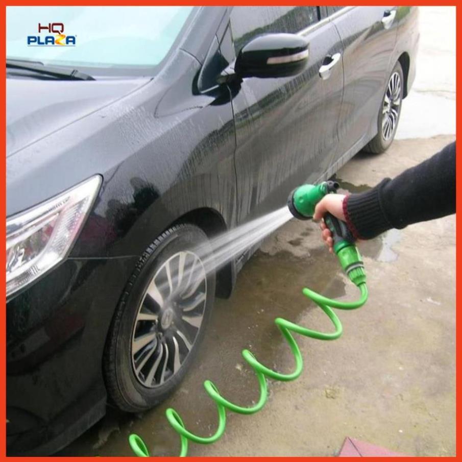 Bộ vòi xịt nước tưới cây đa năng 7 chế độ kèm dây tưới lò xo 15m 206791-2