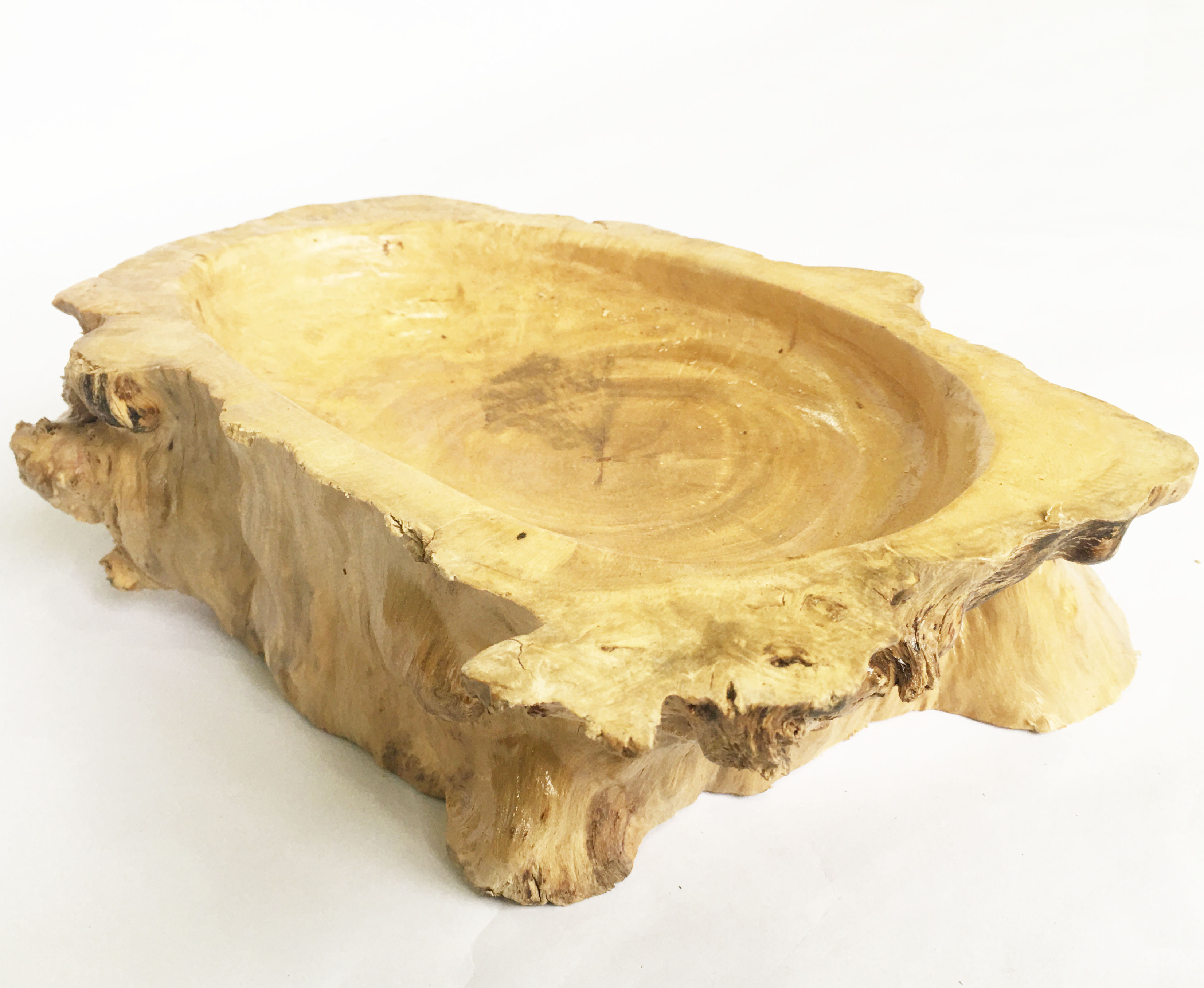 Khay gỗ lũa dạng đôn, nu hình dáng tự nhiên - dĩa gỗ đựng hoa quả decor sang trọng (phát mẫu ngẫu nhiên)