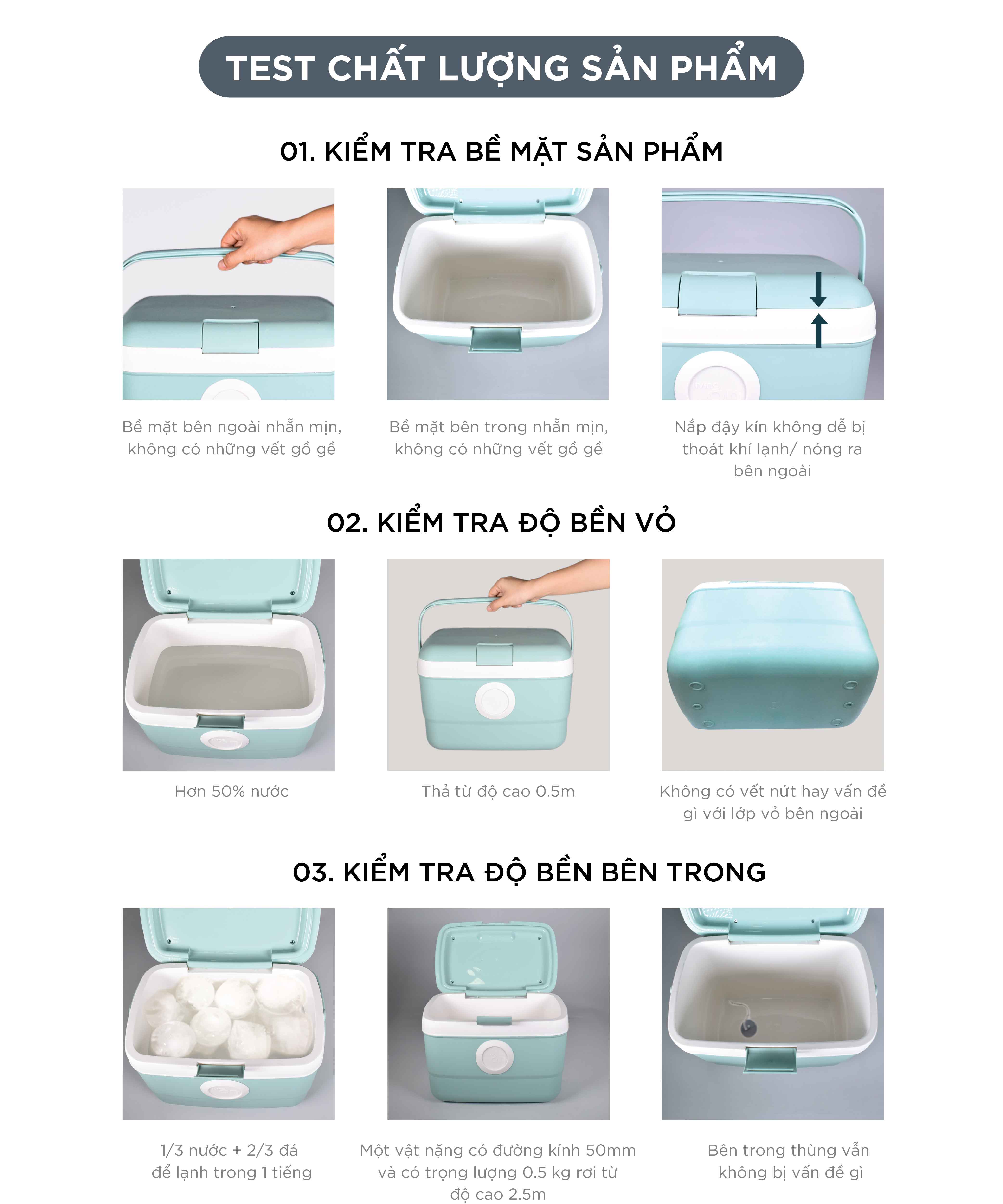 COMBO 2 thùng đá LIVINGON loại 9L & 21L