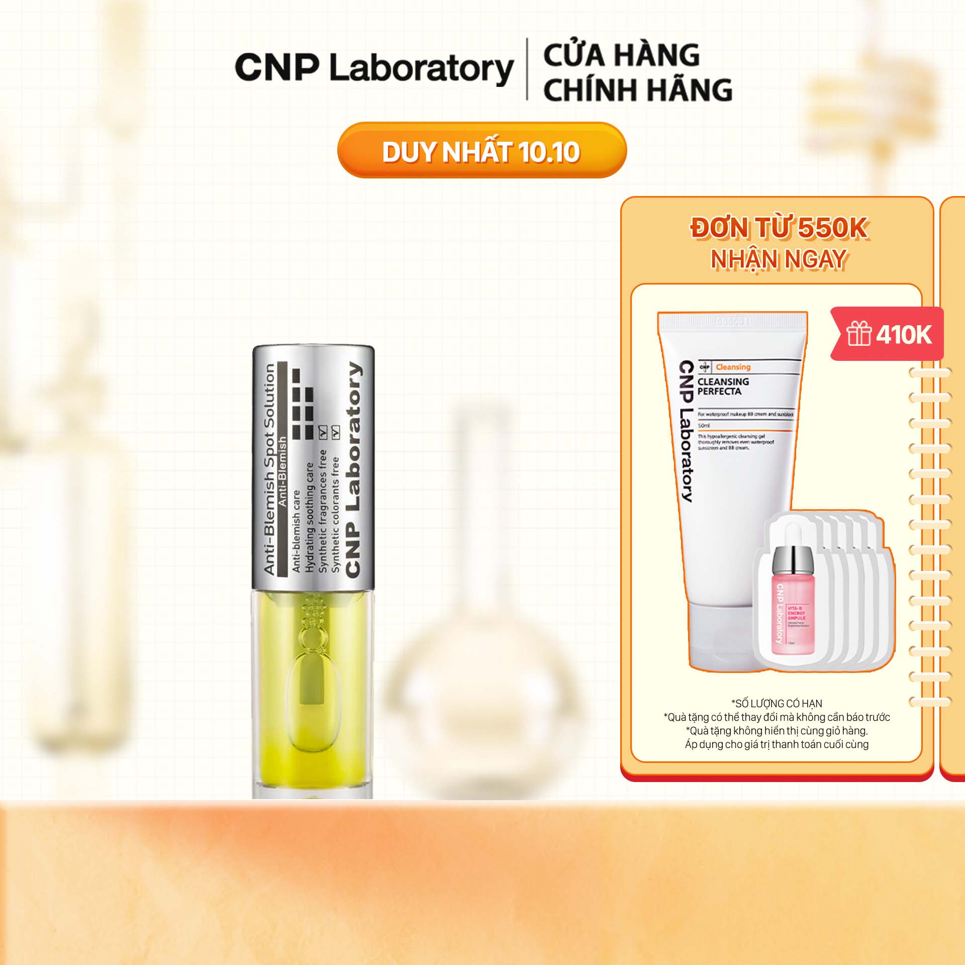 Gel ngừa mụn giảm kích ứng CNP Laboratory Anti-Blemish Spot Solution 3.5ml