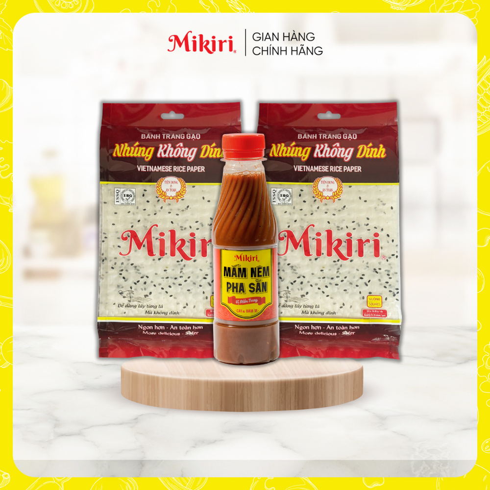 Combo lựa chọn - Đặc sản Bánh tráng cuốn MIKIRI kèm gia vị mắm nêm ( 2 bánh tráng Mikiri + 1 mắm nêm pha sẵn)