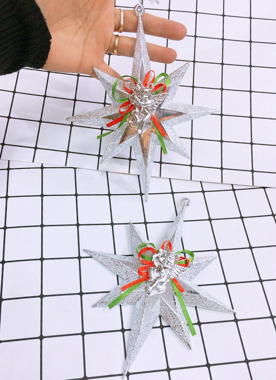 Combo 2 ngôi sao trang trí cây thông noel