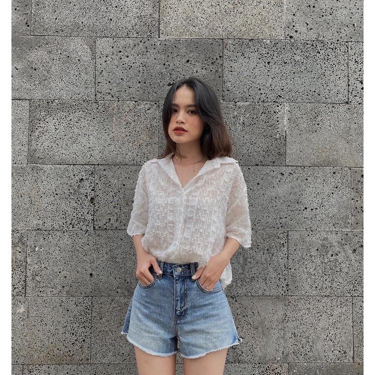 Quần Shorts jean lưng cao REVERCLOTHINGS Senka