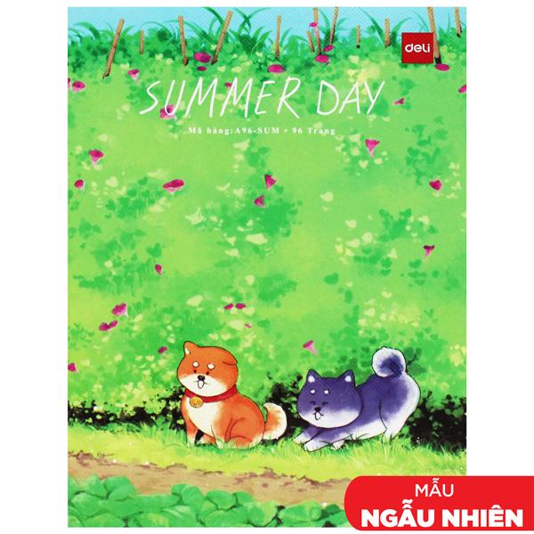 Tập Học Sinh - 5 Ô Ly Vuông - 96 Trang 80gsm - Deli CNA96-SUM (Mẫu Bìa Giao Ngẫu Nhiên)
