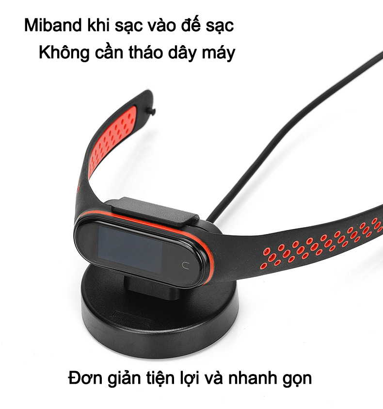 Đế sạc kẹp + USB sạc rời kẹp cho Xiaomi Miband 4