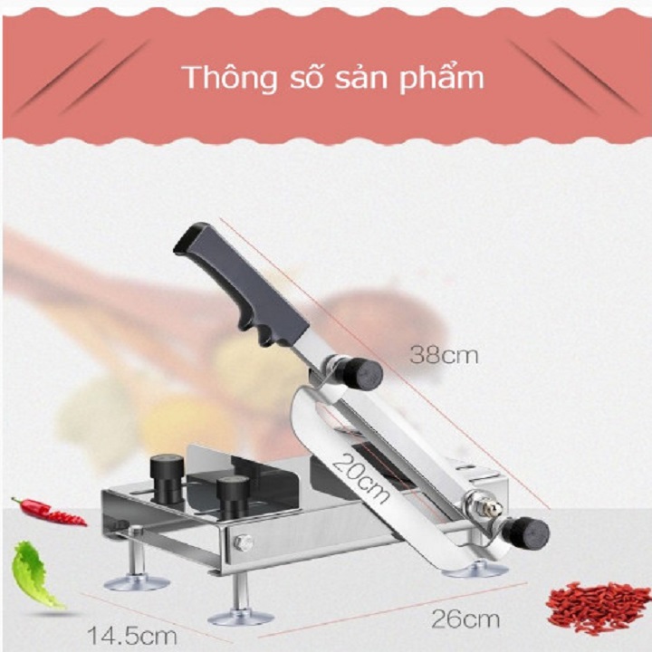 Máy thái thịt đông lạnh siêu sắc làm bằng INOX