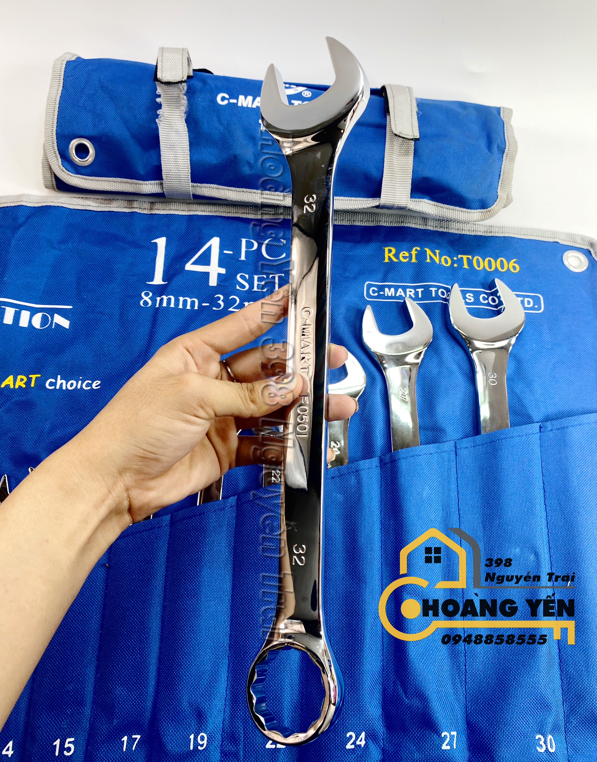 Bộ cờ lê vòng miệng 14 chi tiết C-mart T0005 , C-mart T0006