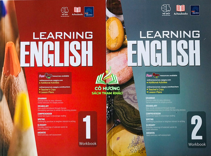 Sách Learning English 1 và 2 Sách học tiếng anh từ 6 đến 8 tuổi ( tập 1, tập 2 )