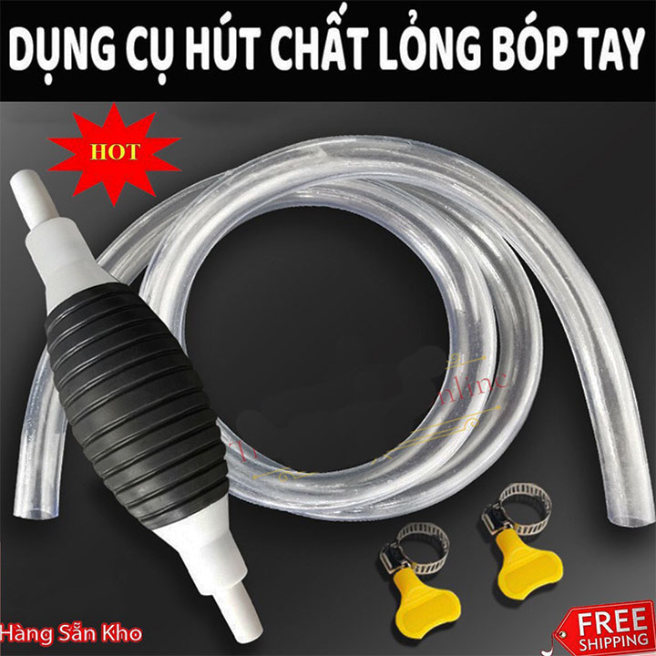 Dụng cụ bơm hút xăng dầu, nước bể cá cầm tay tiện dụng dài 1,2m