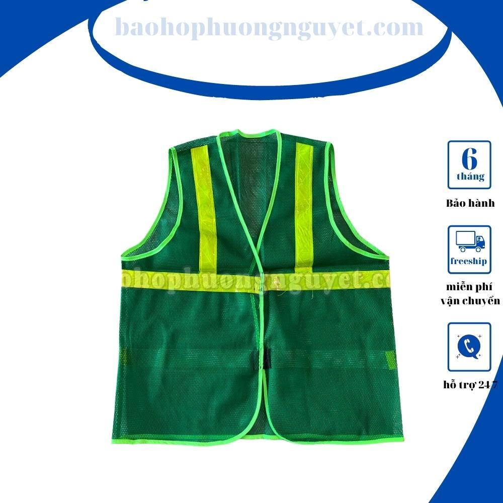 Áo phản quang lưới màu xanh môi trường
