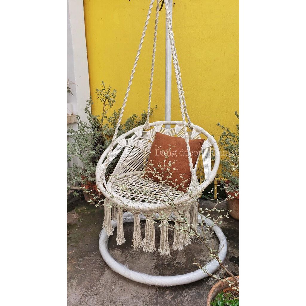 Xích đu võng thư giãn nội thất macrame trang trí