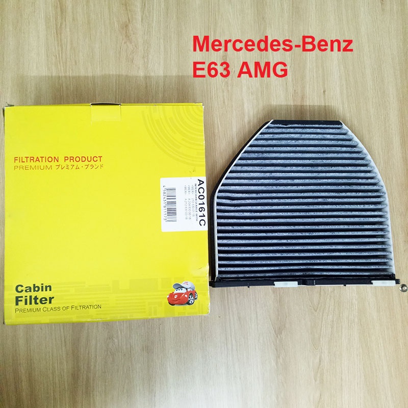Lọc gió điều hòa than hoạt tính cho xe Mercedes-Benz E63 AMG 2009, 2010, 2011, 2012, 2013, 2014, 2015 mã phụ tùng A2048300018 mã AC0161C