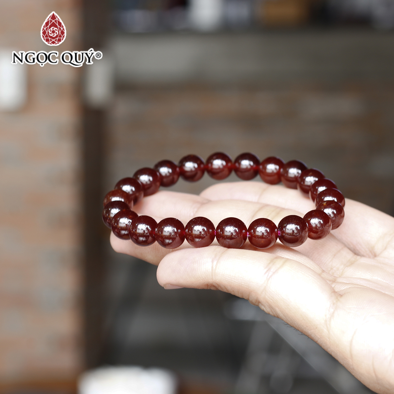 Vòng tay đá garnet AAA mệnh hỏa, thổ - Ngọc Quý Gemstones