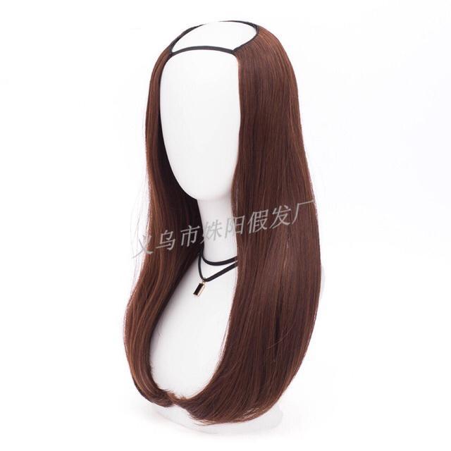 TÓC GIẢ NỬA ĐẦU KẸP U CỤP ĐUÔI DÀI