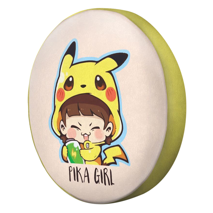 Gối tròn Cô bé pikachu - GOCP161