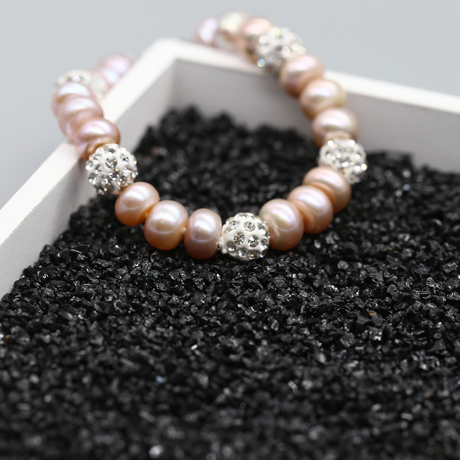 Lắc Tay Ngọc Trai Tự Nhiên, Vòng Tay Ngọc Trai Nước Ngọt 8 Ly Tự Nhiên - L8003 - Bảo Ngọc Jewelry